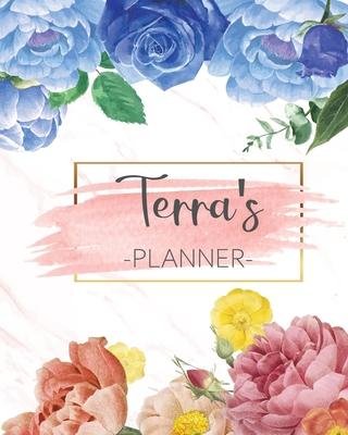 Terra’’s Planner: Monthly Planner 3 Years January - December 2020-2022 - Monthly View - Calendar Views Floral Cover - Sunday start