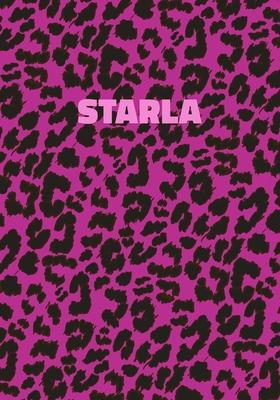 Starla: Personalized Pink Leopard Print Notebook (Animal Skin Pattern). College Ruled (Lined) Journal for Notes, Diary, Journa