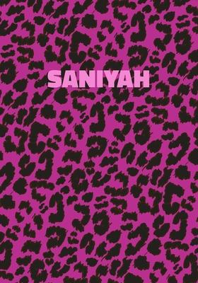Saniyah: Personalized Pink Leopard Print Notebook (Animal Skin Pattern). College Ruled (Lined) Journal for Notes, Diary, Journa