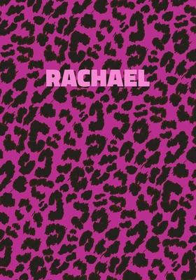 Rachael: Personalized Pink Leopard Print Notebook (Animal Skin Pattern). College Ruled (Lined) Journal for Notes, Diary, Journa