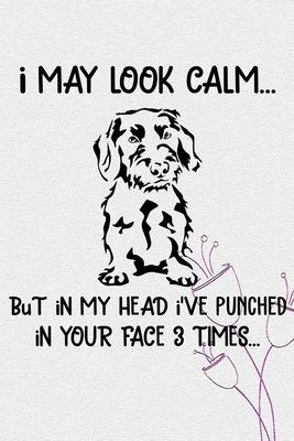 I May Look Calm But In My Head I’’ve Punched In Your Face 3 Times: Wirehaired Pointing Griffon Puppy Dog 2020 2021 Monthly Weekly Planner Calendar Sche