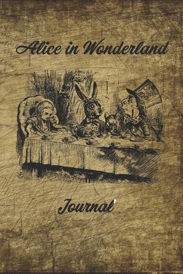 Alice in Wonderland Journal: Vintage Novel Notebook Journal with Blank Lined Pages for Writing Diary Composition Book Storybook Design Theme With P