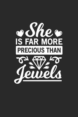 She is more precious than jewels: She is more precious than jewels kanji practice Notebook or Gift for Christians with 110 Pages in 6x 9 Christians
