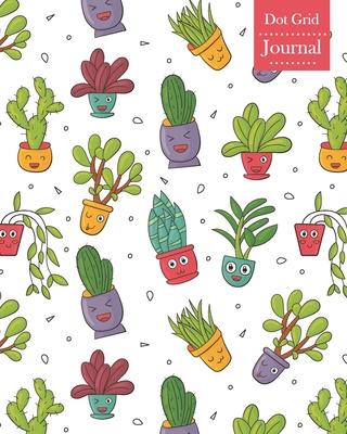 Dot Grid Journal: Notebook Planner with Unique Cute Plants Themed Cover Design