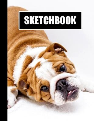 Sketchbook: Cute Dog Cover Design - White Paper - 120 Blank Unlined Pages - 8.5 X 11 - Matte Finished Soft Cover