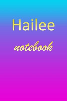 Hailee: Blank Notebook - Wide Ruled Lined Paper Notepad - Writing Pad Practice Journal - Custom Personalized First Name Initia