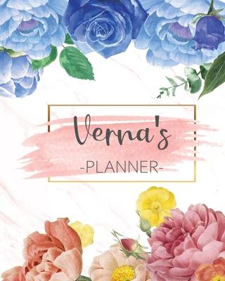 Verna’’s Planner: Monthly Planner 3 Years January - December 2020-2022 - Monthly View - Calendar Views Floral Cover - Sunday start