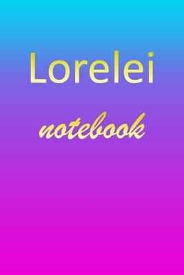 Lorelei: Blank Notebook - Wide Ruled Lined Paper Notepad - Writing Pad Practice Journal - Custom Personalized First Name Initia