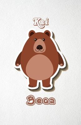 Kai Bear A5 Lined Notebook 110 Pages: Funny Blank Journal For Wide Animal Nature Lover Zoo Relative Family Baby First Last Name. Unique Student Teache