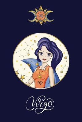 VIRGO - Lined Journal: Zodiac Notebook - 100 Pages - 6x9 Inch