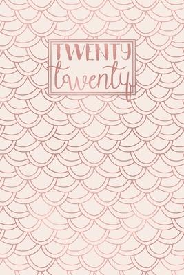 2020: A5 Diary Week on 2 Pages to View WO2P Journal - Horizontal Weekly Planner - Pretty Rose Gold Doodle Line Art Pattern