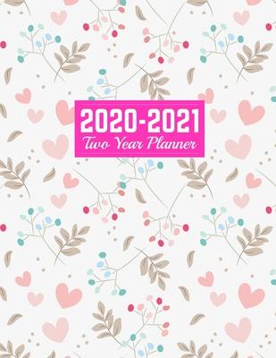 2020-2021 Two Year Planner: Simple 24-Month Planner & Calendar - Large 8.5 x 11 (Jan 2020 - Dec 2021) Daily Weekly and Monthly Schedule - Art Cove