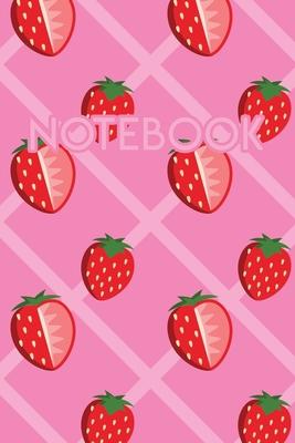 Notebook: Fruit Strawberry 110 Blank Lined College Ruled Journal