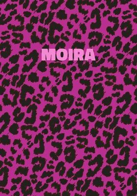 Moira: Personalized Pink Leopard Print Notebook (Animal Skin Pattern). College Ruled (Lined) Journal for Notes, Diary, Journa