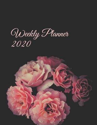 Weekly Planner 2020: calendar organizer agenda with floral design