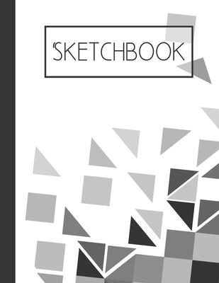 Sketchbook: Black and Gray Geometric Lined 120 Page Notebook (6x 9)