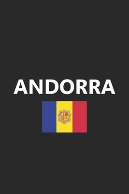 Andorra: Flag Country Notebook Journal Lined Wide Ruled Paper Stylish Diary Vacation Travel Planner 6x9 Inches 120 Pages Gift