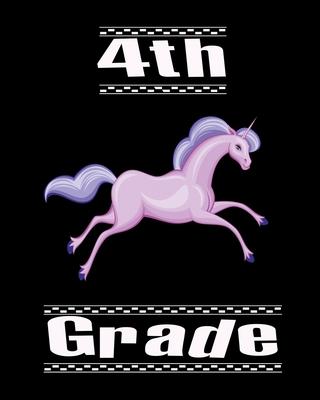 4TH Grade: Cute Unicorn Theme Book Review Journal 8 x 10 20.32 cm x 25.4 cm 100 Pages Book