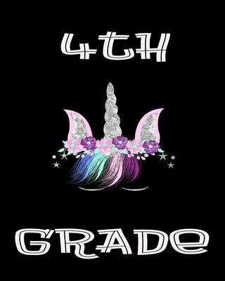 4TH Grade: Cute Unicorn Theme Book Review Journal 8 x 10 20.32 cm x 25.4 cm 100 Pages Book