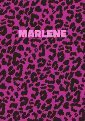 Marlene: Personalized Pink Leopard Print Notebook (Animal Skin Pattern). College Ruled (Lined) Journal for Notes, Diary, Journa