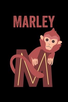 Marley: Animals Coloring Book for Kids, Weekly Planner, and Lined Journal Animal Coloring Pages. Personalized Custom Name Init