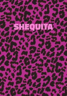 Shequita: Personalized Pink Leopard Print Notebook (Animal Skin Pattern). College Ruled (Lined) Journal for Notes, Diary, Journa