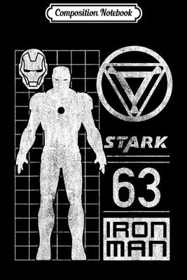 Composition Notebook: Iron Man Stark Industries 63 Moto Geometric Graphic Journal/Notebook Blank Lined Ruled 6x9 100 Pages