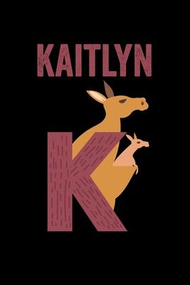 Kaitlyn: Animals Coloring Book for Kids, Weekly Planner, and Lined Journal Animal Coloring Pages. Personalized Custom Name Init