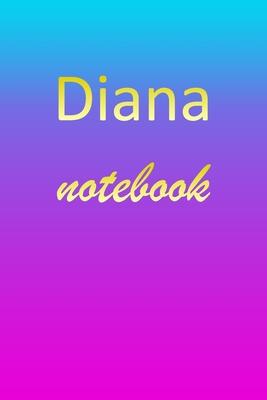 Diana: Blank Notebook - Wide Ruled Lined Paper Notepad - Writing Pad Practice Journal - Custom Personalized First Name Initia