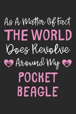 As A Matter Of Fact The World Does Revolve Around My Pocket Beagle: Lined Journal, 120 Pages, 6 x 9, Pocket Beagle Dog Owner Gift Idea, Black Matte Fi