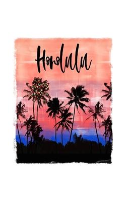 Honolulu: Oahu Hawaiian Christmas Notebook With Lined Wide Ruled Paper For Taking Notes. Stylish Tropical Travel Journal Diary 5