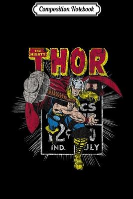 Composition Notebook: Kids Marvel Mighty Thor Hammer Throw Retro Kids Graphic Journal/Notebook Blank Lined Ruled 6x9 100 Pages