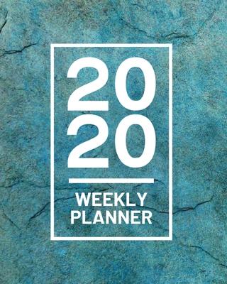 2020 Weekly Planner: Light Blue Watercolor for Men, 8x10in, 52 Week Journal Organizer Calendar Schedule Appointment Agenda Notebook