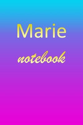 Marie: Blank Notebook - Wide Ruled Lined Paper Notepad - Writing Pad Practice Journal - Custom Personalized First Name Initia