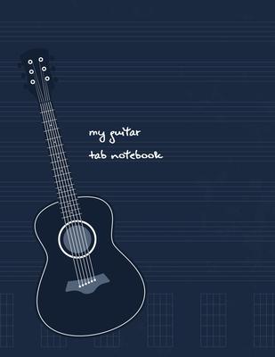 Musician guitar chord songbook player journal: Large 8.5x11 100 plus Pages - Guitar Tablature Blank Notebook Chords Guitarists Sheet Music Journal Mus