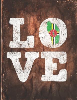 Love: Dominica Flag Cute Personalized Gift for Dominican Friend Undated Planner Daily Weekly Monthly Calendar Organizer Jour