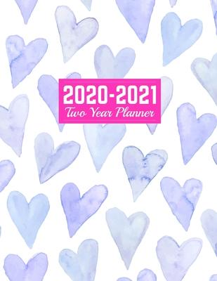 2020-2021 Two Year Planner: Trendy Daily Weekly Monthly 2020-2021 Planner Organizer, Agenda, Schedule and To Do List Journal - Art Cover 00023190