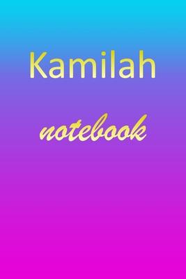 Kamilah: Blank Notebook - Wide Ruled Lined Paper Notepad - Writing Pad Practice Journal - Custom Personalized First Name Initia