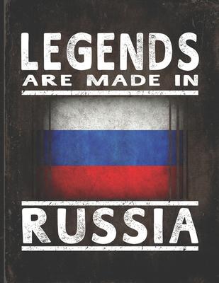 Legends Are Made In Russia: Customized Gift for Russian Coworker Undated Planner Daily Weekly Monthly Calendar Organizer Journal