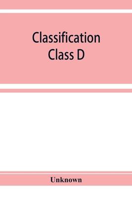 Classification. Class D: Universal and old world history