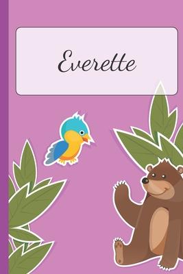 Everette: Personalized Name Notebook for Girls - Custemized with 110 Dot Grid Pages - Custom Journal as a Gift for your Daughter