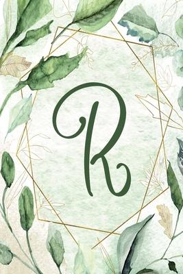 2020 Weekly Planner, Letter R - Green Gold Floral Design: 6x9 1-Yr Weekly Calendar, 1 week - 2-page layout, Alphabet