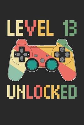 Level 13 complete: funny 13th Gamer Birthday Gift retro vintage notebook / journal gaming lovers gift