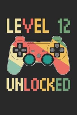 Level 12 complete: funny 12th Gamer Birthday Gift retro vintage notebook / journal gaming lovers gift