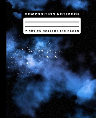 Composition Notebook: Blue Star Galaxy College Ruled Paper Notebook Journal For Writing Space Blank Lined Workbook for Students For School H