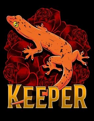 Keeper: Awesome Gecko Keeper Proud Dinosaur Reptile Owners Blank Sketchbook to Draw and Paint (110 Empty Pages, 8.5 x 11)