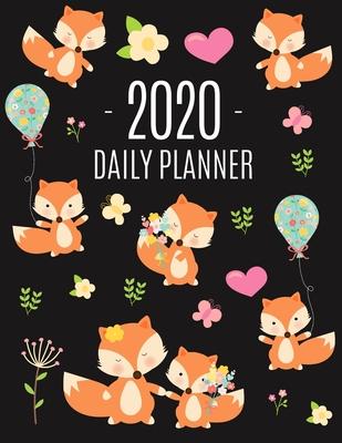 Red Fox Planner 2020: Funny Animal Planner Calendar Organizer Artistic January - December 2020 Agenda Scheduler Cute Large Black 12 Months P