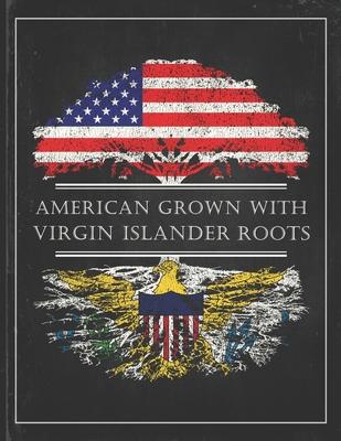 Virgin Islander Roots: Personalized Gift for Grown in America Born in US Virgin Islands Customized Flag Undated Planner Daily Weekly Monthly