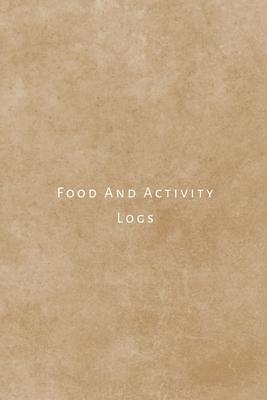 Food and Activity Logs: Food and fitness journal worksheet to keep track of meals and workout exercises for women and men. with vitamin, fruit