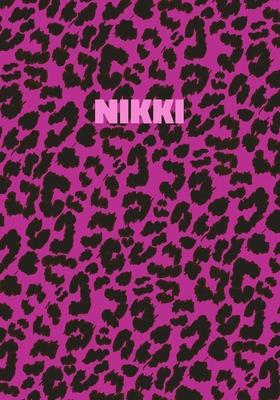 Nikki: Personalized Pink Leopard Print Notebook (Animal Skin Pattern). College Ruled (Lined) Journal for Notes, Diary, Journa
